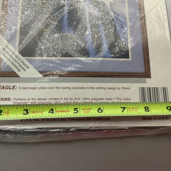 VTG 90's Needle Treasures Counted Cross Stitch Kit Soaring Eagle Cascade Nature - Picture 7 of 9